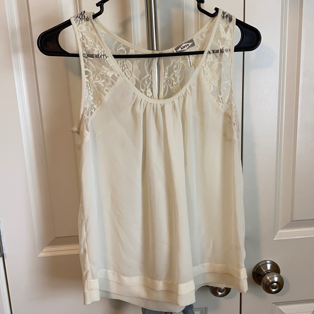 Kirra Cream Lace Detail Blouse